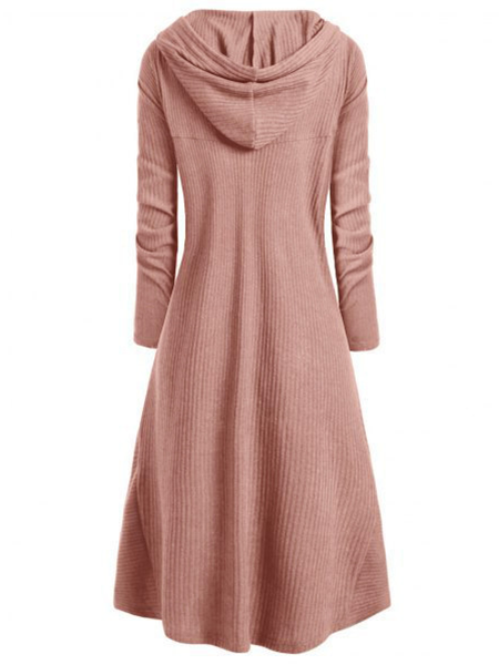 Loose Casual Plus Size Plain Irregular Dress