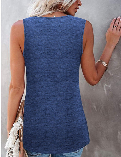 Leopard Print Loose Round Neck Vest