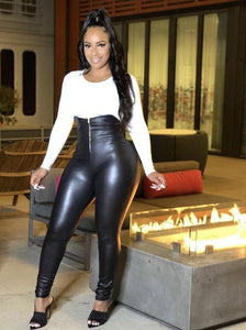 Autumn Winter Casual Leather Pants