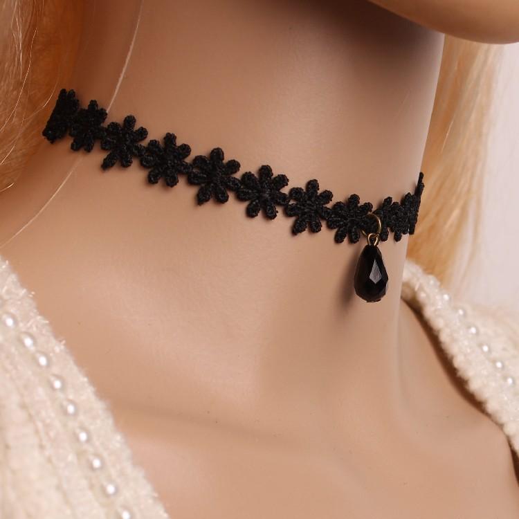 Velvet Lace Neckband Collar Female Clavicle Chain