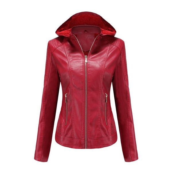 women's detachable hooded fur jacket