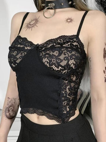Lace Personality Sling Tube Top
