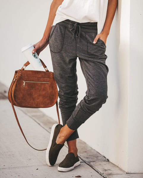 Elastic Lace-up Trousers With Small Feet