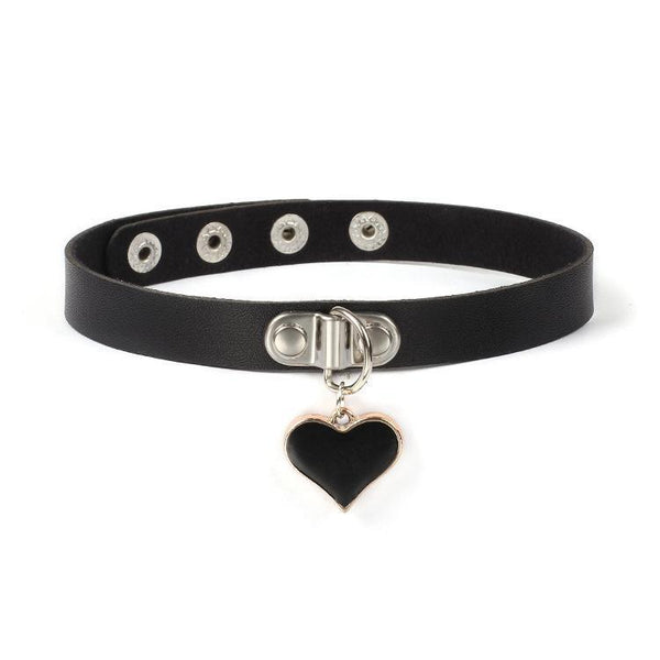 Geometric Pendant Leather Clavicle Necklace