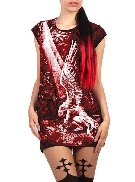 Sleeveless Printed Skull Top
