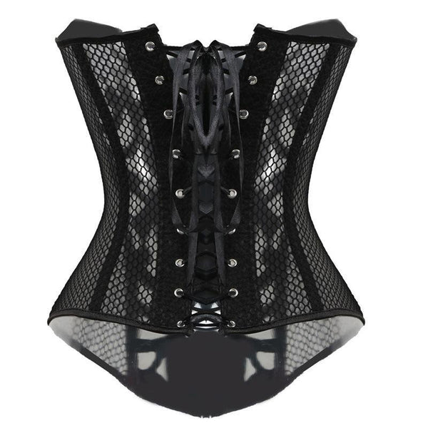 Palace Style Black Mesh Sexy Corset