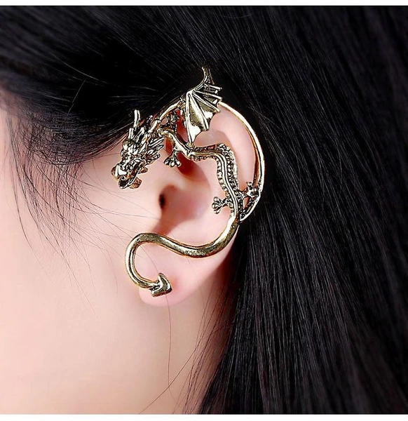 Gothic Dragon Ear Clip Earrings