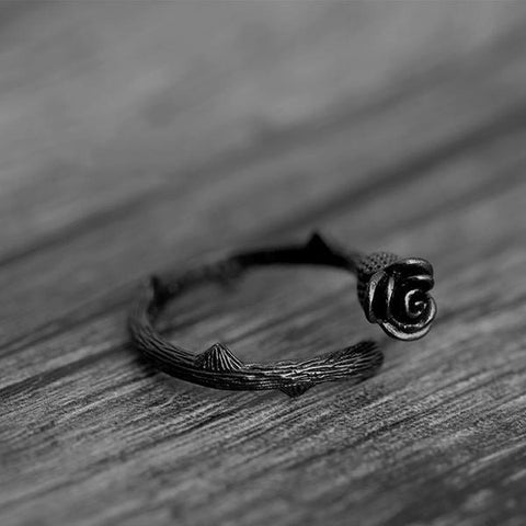 Gothic Rose Open Ring