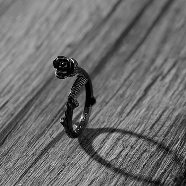 Gothic Rose Open Ring