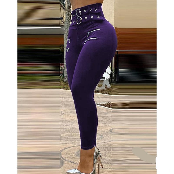 Zipper Skinny Pants