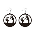 Dark Halloween Witch Skull Earrings