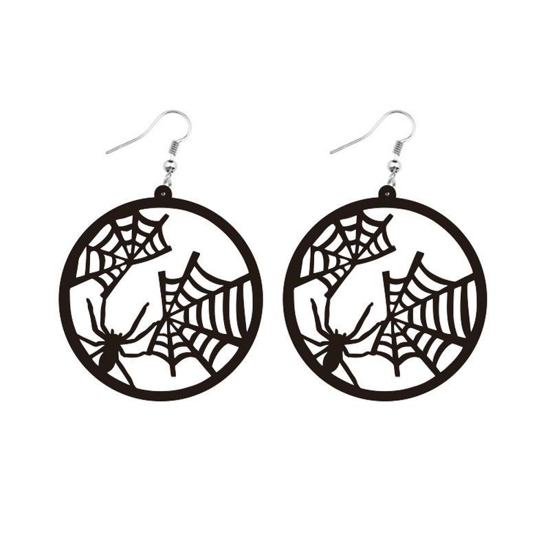 Dark Halloween Witch Skull Earrings