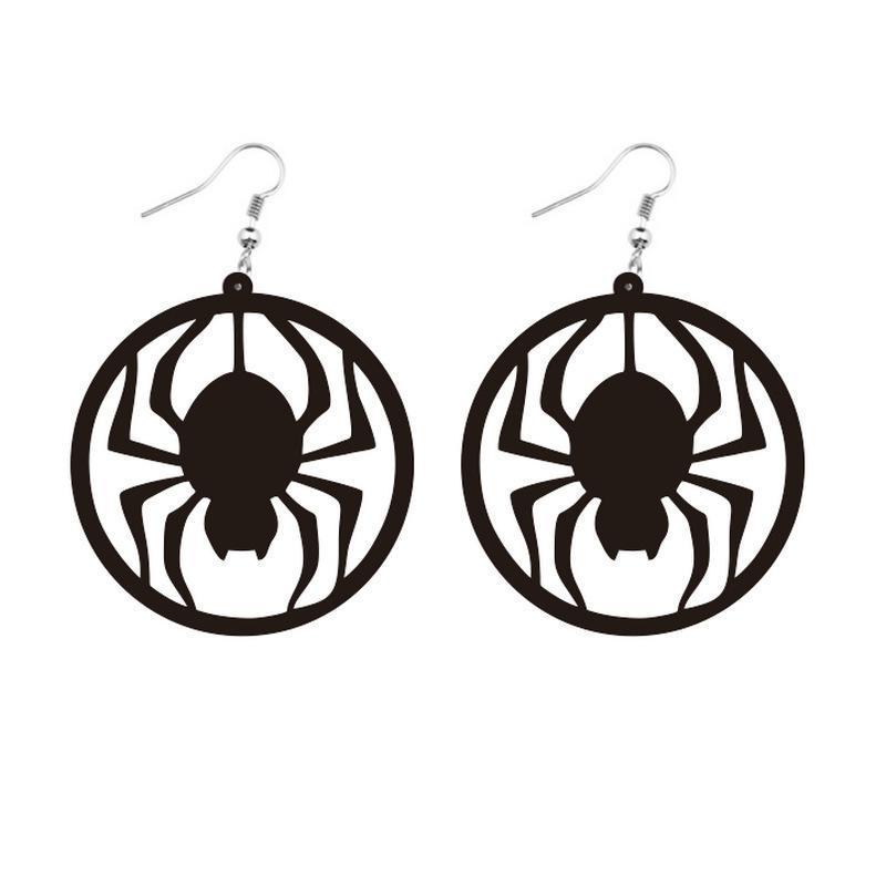 Dark Halloween Witch Skull Earrings
