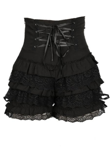 Hollow lace High-rise Sexy Shorts
