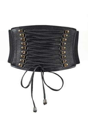 Elastic Waisted Tie Corset
