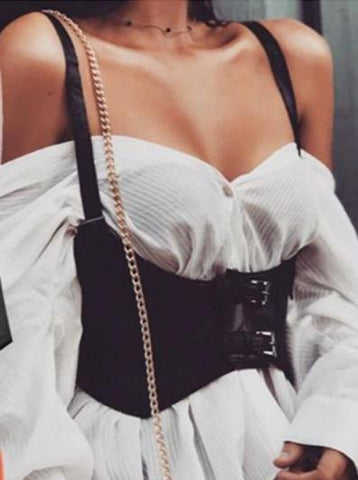 Double-breasted Sling Super Wide Girdle