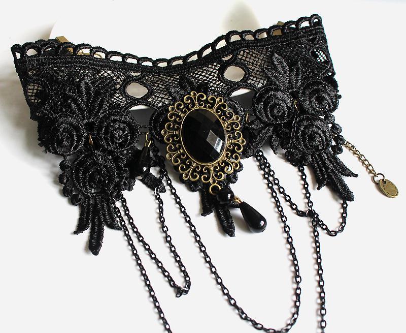 Black Lace Necklace