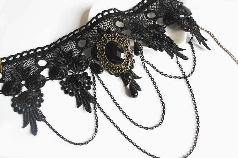 Black Lace Necklace