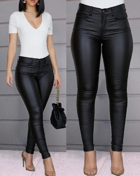 Mid-waist Casual Sexy Skinny Pants