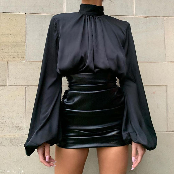 Sexy Short Leather Skirt